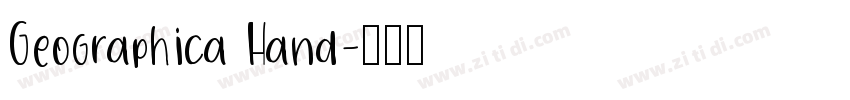 Geographica Hand字体转换